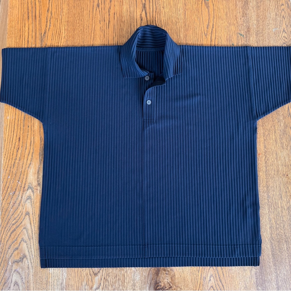 Issey Miyake Dark Blue Polo Shirt